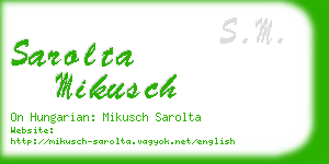 sarolta mikusch business card